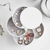 4-Layer Rotating Round Plastic Storage Box for Makeup and Jewelry