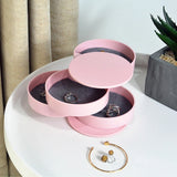 4-Layer Rotating Round Plastic Storage Box for Makeup and Jewelry