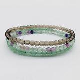 3 Pcs Natural Stone Bead Bracelet Set for Women Men Girls