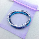 4 MM Small Round Bead Women Bracelet Nature Stone Garnet Citrine Jades
