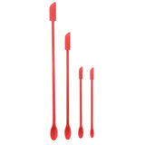 4 Mini Silicone Makeup Spatulas Thin Spatula Set for Jars and Bottles