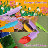 4 Mini Silicone Makeup Spatulas Thin Spatula Set for Jars and Bottles