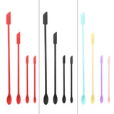 4 Mini Silicone Makeup Spatulas Thin Spatula Set for Jars and Bottles