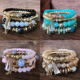 Bohemian Crystal Bracelet Set for Women