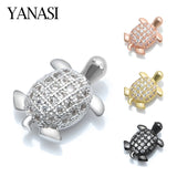 4 PCS Brass CZ Tortoise Spacer Beads 0.9*12mm DIY Jewelry Making