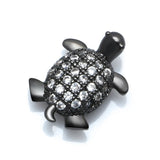 4 PCS Brass CZ Tortoise Spacer Beads 0.9*12mm DIY Jewelry Making