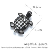 4 PCS Brass CZ Tortoise Spacer Beads 0.9*12mm DIY Jewelry Making