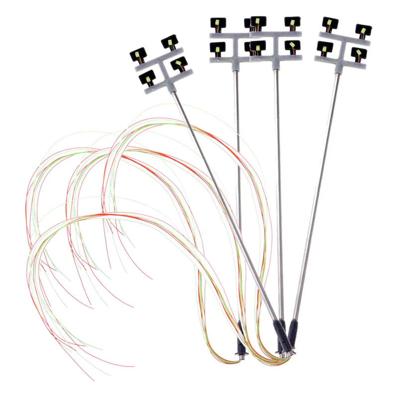 4 PCS HO Scale Model lighting tower Model Lights Layout Lamppost