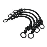 Set of 4 Wooden Purse Handles with Beads, Bag Making Handle Replacement