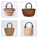 4 Pack 19In Wooden Handle w/Wood Bead, Purse Bag Handbag Handle
