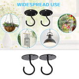 4 Pack Ceiling Hooks For Hanging Plants, Wall Mount Metal Hangers