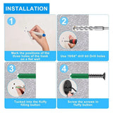 4 Pack Ceiling Hooks For Hanging Plants, Wall Mount Metal Hangers