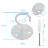 4 Pack Ceiling Hooks For Hanging Plants, Wall Mount Metal Hangers