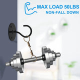 4 Pack Ceiling Hooks For Hanging Plants, Wall Mount Metal Hangers