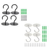 4 Pack Ceiling Hooks For Hanging Plants, Wall Mount Metal Hangers