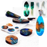 4 Pack Island Necklace Gem Pendant Epoxy Mould