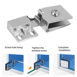 Glass Door Hinges 4 Pack Cabinet Wine Display Hinge
