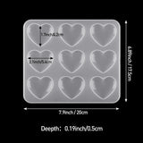 4 Pack Heart Shape Resin Molds Silicone Heart Epoxy Mold for Craft Making