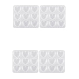 4 Pack Heart Shape Resin Molds Silicone Heart Epoxy Mold for Craft Making