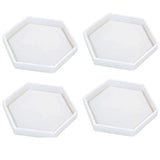4 Pack Silicone Coaster Molds for Resin, Concrete, Cement