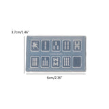 4 Pack Mahjong Nail Moulds Epoxy Resin Casting Moulds for DIY Craft Project