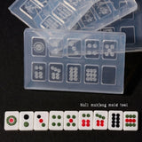 4 Pack Mahjong Nail Moulds Epoxy Resin Casting Moulds for DIY Crafts
