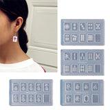 4 Pack Mahjong Nail Moulds Epoxy Resin Casting Moulds for DIY Craft Project