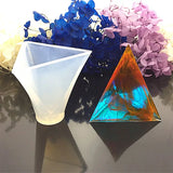 4 Pack Pyramid Cone Silicone Resin Casting Jewelry Molds Home Decoration