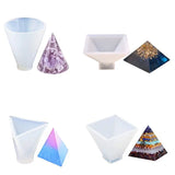 4 Pack Pyramid Cone Silicone Resin Casting Jewelry Molds Home Decoration
