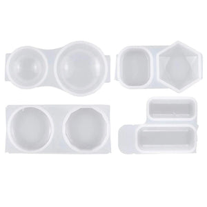 4 Pack Silicone Resin Moulds For Pendant Jewelry Epoxy Resin Mold