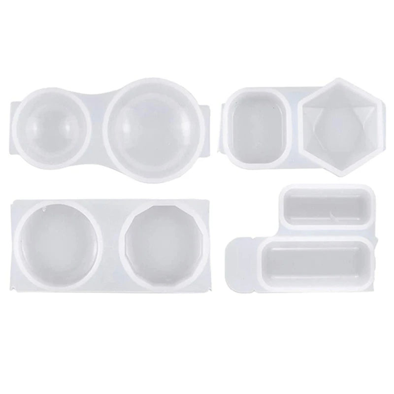 4 Pack Silicone Resin Moulds For Pendant Jewelry Epoxy Resin Mold