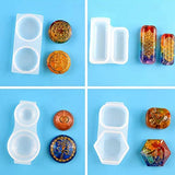 4 Pack Silicone Resin Moulds For Pendant Jewelry Epoxy Resin Mold