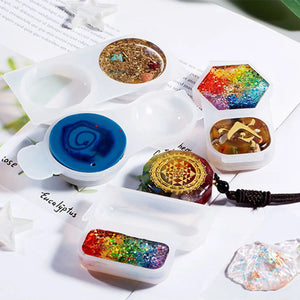 4 Pack Silicone Resin Moulds Pendant Jewelry Casting Molds