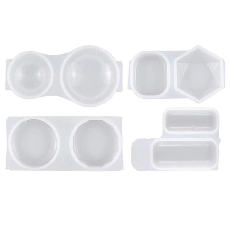 4 Pack Silicone Resin Moulds Pendant Jewelry Casting Molds