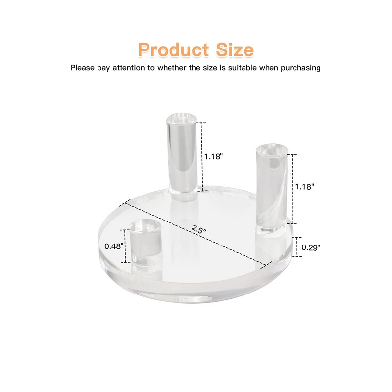 4 Pack 1.9Inch Acrylic Rock Display Stand for Rocks, Minerals