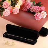 4 Packs Velvet Bracelet Necklace Watch Case Pendant Chain-Black