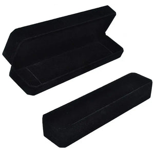 4 Packs Velvet Bracelet Necklace Watch Case Pendant Chain-Black