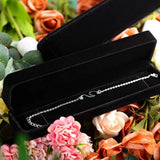 4 Packs Velvet Bracelet Necklace Watch Case Pendant Chain-Black
