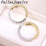 4 Pairs Copper Hoop Earrings Geometric Women Gift Party Jewelry