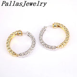 4 Pairs Copper Hoop Earrings Geometric Women Gift Party Jewelry