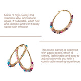 4 Pairs 50mm Hoop Earrings Stainless Steel Earrings