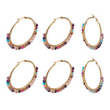 4 Pairs 50mm Hoop Earrings Stainless Steel Earrings