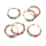 4 Pairs 50mm Hoop Earrings Stainless Steel Earrings