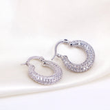 4 Pairs Chunky CZ Hoop Earrings Zircon Huggie Earring Hoops