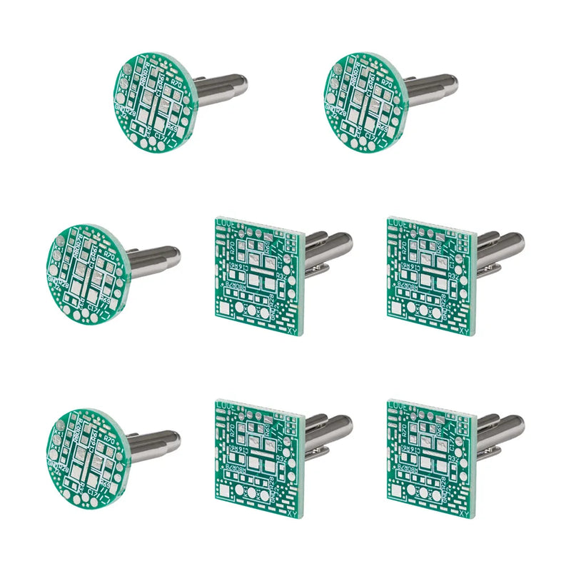 4 Pairs Brass Cufflinks Lime Green for DIY Sewing Apparel Accessories