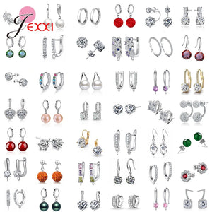 925 Sterling Silver Dangle Earrings with Cubic Zirconia