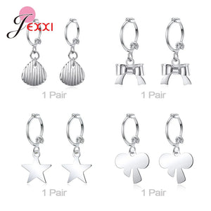 925 Sterling Silver Dangle Earrings with Cubic Zirconia