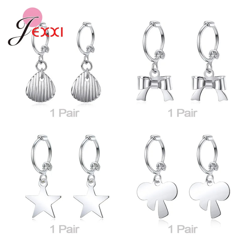 925 Sterling Silver Dangle Earrings with Cubic Zirconia
