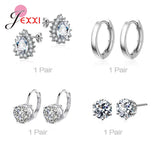 925 Sterling Silver Dangle Earrings with Cubic Zirconia