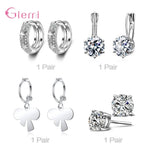 4 Pairs 925 Sterling Silver Drop Dangle Earrings Gift for Women